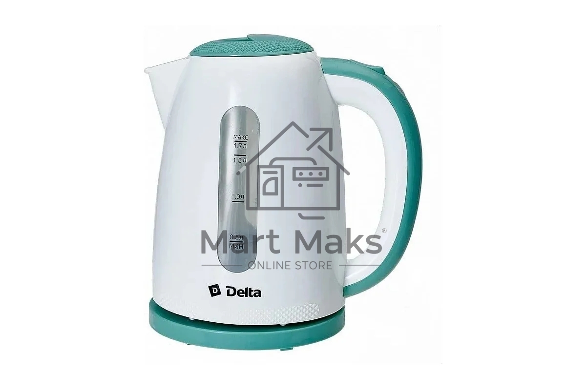 Чайник электрический DELTA DL-1106 белый с мятным