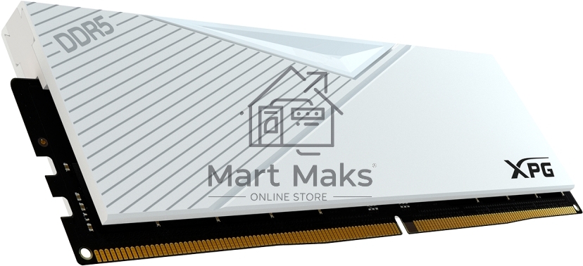 Оперативная память XPG Lancer, DDR5, 64GB (2x32GB), 6000MHz, CL30, DIMM, с радиаторами, белый