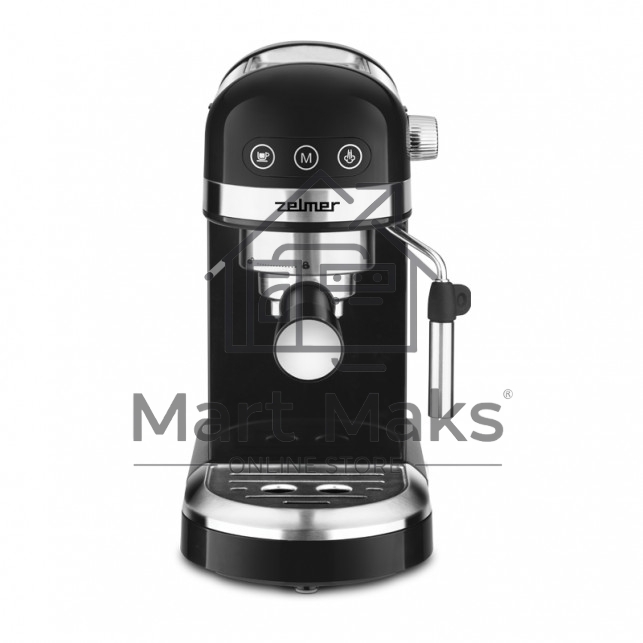 Кофеварка рожковая Zelmer EXPRESSO ZCM7295 черный, исп. кофе - молотый/чалды, 1.4 л, 1350 Вт, 20 Бар.
