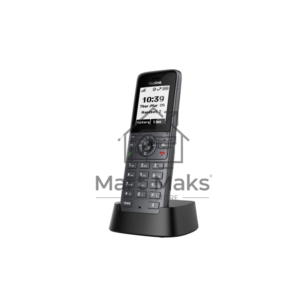 Беспроводная телефонная IP-DECT-система YEALINK W71P (база W70B+трубка W71H) до 10 SIP-аккаунтов, до 10 трубок на базу, до 20 вызовов, шт