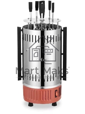 Шашлычница электрическая Kitfort КТ-1407 900Вт нержавеющая сталь/оранжевый