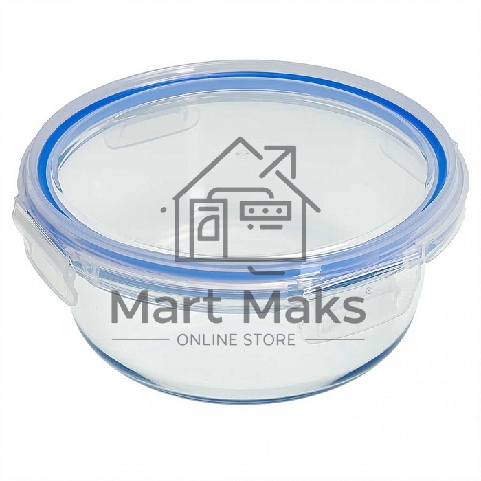 Форма для запекания ЗАБАВА РК-0106/2 круглая с герм.крышкой из жаропр. стекла 1,0 л 17,4*6,7 см