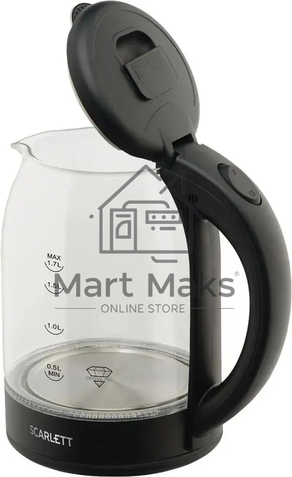 Чайник электрический Scarlett SC-EK27G90 черный Мощность, Вт: 1800; Объем, л: 1.7
