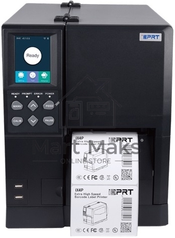 Принтер этикеток термотрансферный iDPRT iX4P Industrial 600 dpi, 102 мм/cек, USB, RS232, USB Host, Ethernet RJ-45, черный