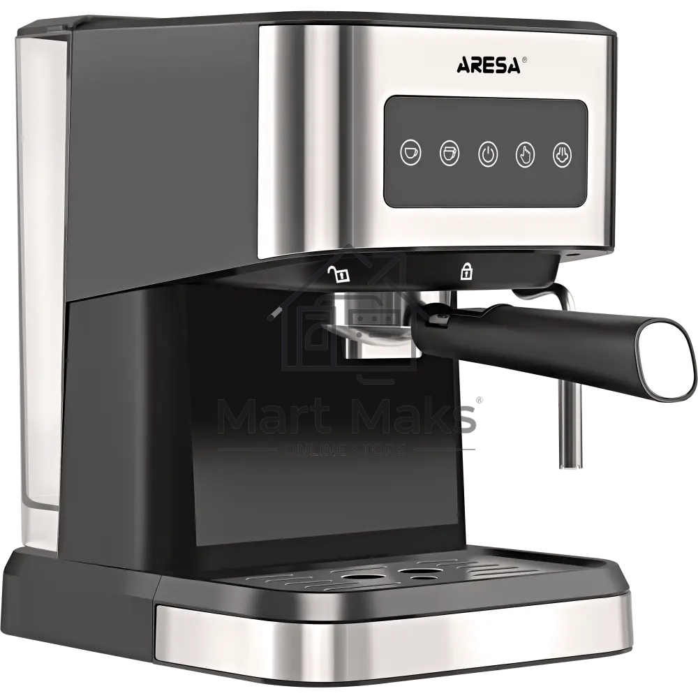 Кофеварка рожковая ARESA AR-1612 черный, исп. кофе - молотый, 1,5 л, 1100 Вт, 15 бар