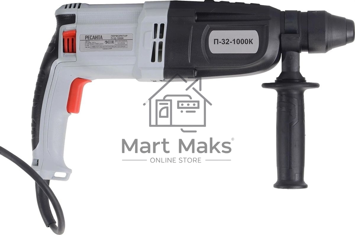 Перфоратор Ресанта П-32-1000К SDS-plus уд.:5.2Дж 1000Вт (кейс в комплекте)