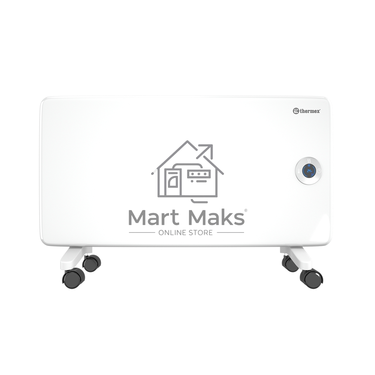 Конвектор Thermex Frame 1500E белый, 1500 Вт, 20 м2, термостат, дисплей