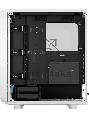 Компьютерный корпус без блока питания Fractal Design Meshify 2 Compact RGb TG Light Tint, Midi-Tower, 4x120мм RGb, 2xUSB-A 3.2 + 1xUSB 3.2 Type-C ATX, mATX, mITX белый