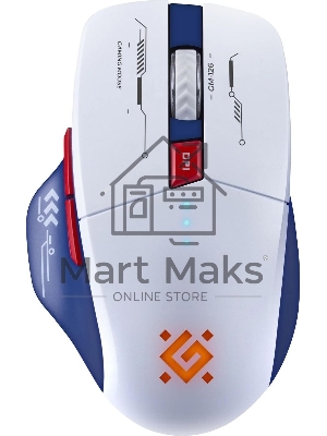 Мышь беспроводная Defender Tisa GM-126 белый/синий, 1600 dpi, радиоканал, Bluetooth, USB, кнопки - 6