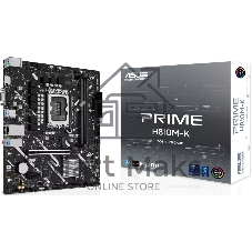 Материнская плата ASUS PRIME H810M-K, LGA 1851, Intel H810, 2xDDR5, 4xSATA, 1xM.2, 1xPCIe 4.0 x16, 1xPCIe 3.0 x1, 1xVGA, 1xHDMI, 1x1Gb LAN, 2xUSB-A 5Gbps, 4xUSB-A 2.0, 3x3.5 мм, 7.1, mATX