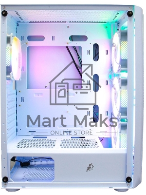 Компьютерный корпус 1STPLAYER FIREBASE X4 белый / ATX, TG / 4x120мм LED fans inc. / X4-WH-4F1-W