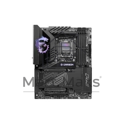 Материнская плата MSI MPG Z890 CARBON WIFI, LGA 1851, Intel Z890, 4xDDR5, 4xSATA, 5xM.2, 1xPCI-E 5.0 x16, 1xPCI-E 5.0 x8, 1xPCI-E 4.0 x4, 1xHDMI, 2xUSB-C Thunderbolt 4, 1xUSB-C 3.2 Gen 2, 10xUSB-A 3.2 Gen 2, 2x 5Gb LAN, 2x3.5 мм, 7.1, ATX