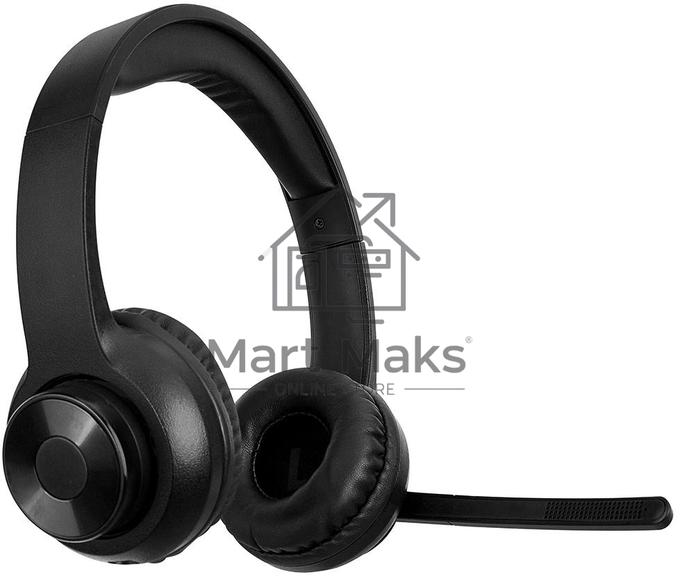 Наушники с микрофоном Оклик HS-M310 черный 1.5м накладные BT оголовье