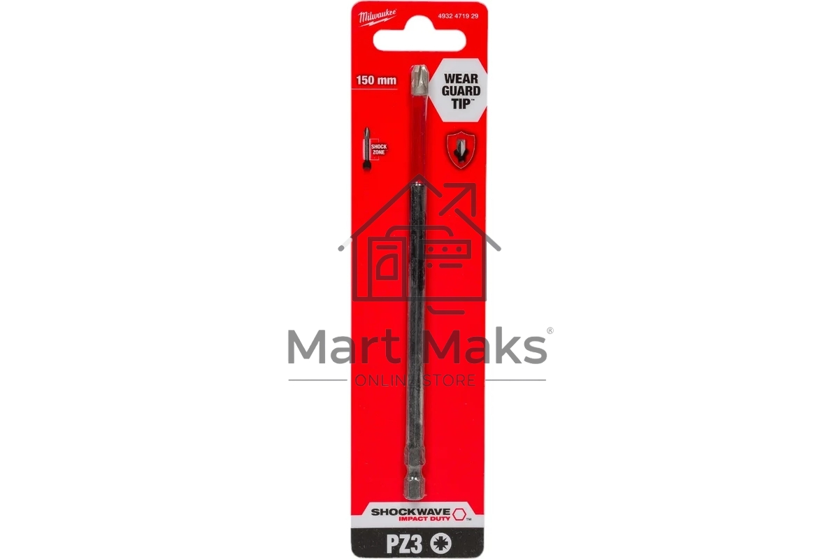 Бита Milwaukee Shockwave PZ3 150мм (4932471929)