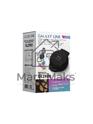 Вафельница Galaxy Line GL 2980 800Вт черный