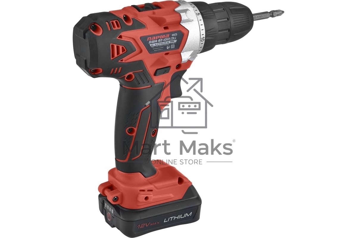 Дрель-шуруповерт Парма акк. ДША-02-1312/2Li 02.021.00006