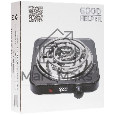 Плита настольная электрическая GOODHELPER ES-10T11 черный, 1.1 кВт, ТЭН, конфорки - 1, эмаль, поворотные переключатели