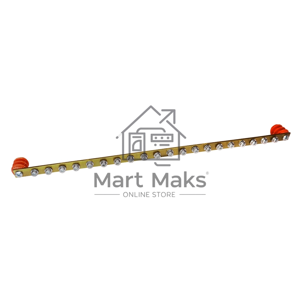 Шина заземления Lanmaster TWT-EBARH-1U-15X3/20 дл.482мм шир.15мм