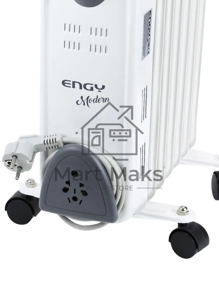 Масляный обогреватель Engy EN-2207 Modern (7 секций) белый, 1500 Вт, 15 м2, термостат