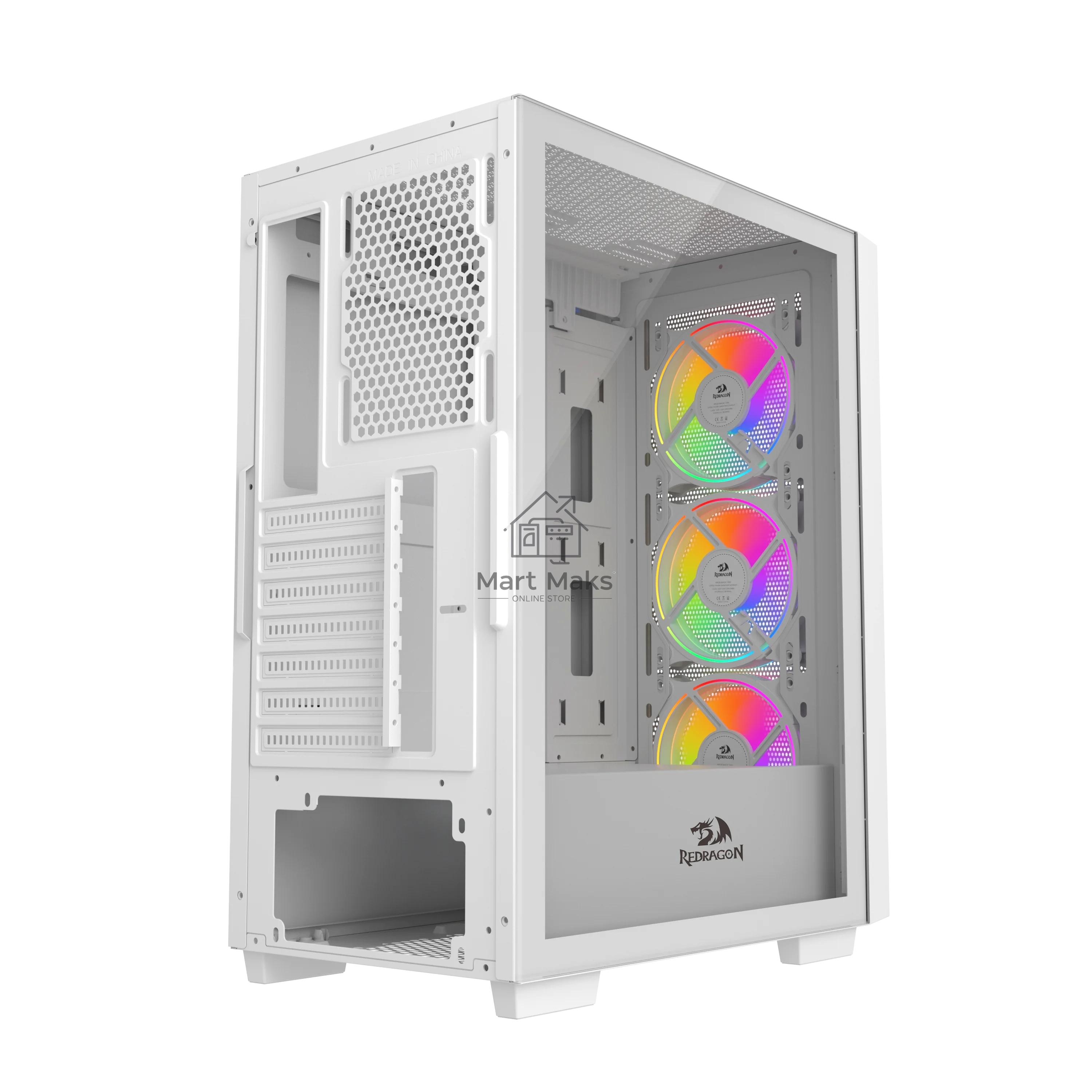 Компьютерный корпус Redragon Paktis3 ITX/Micro-ATX/ATX,3кул12см,белый