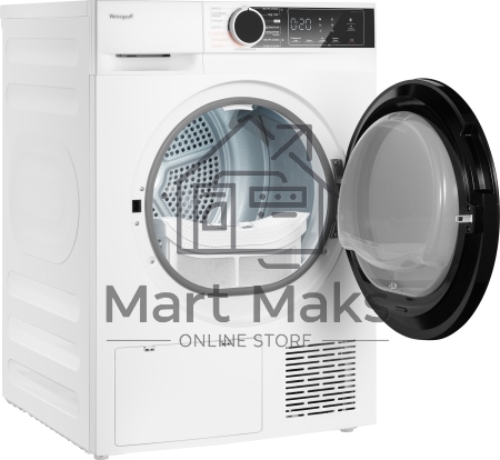 Сушильная машина Weissgauff WD 5948 Heat Pump белый, 8 кг, сушка - тепловой насос, программ - 15, 59.5 x 84.5 x 60 см