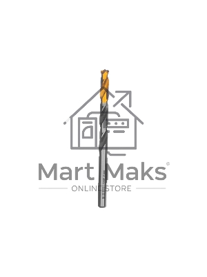 Сверло спиральное по металлу Denzel 8 x 117мм, Р6М5, Golden Tip, многогранная заточка