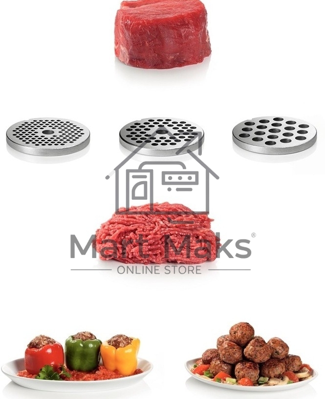 Мясорубка электрическая Bosch MFW 66020 белый/серый, 1800 Вт, 3.0 кг/мин, насадки - 5