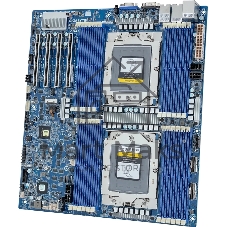 Серверная материнская плата Gigabyte MZ73-LM1, 2xSP5, AMD EPYC 9004/9005, 24xDDR5 RDIMM (до 4096 ГБ, 4800 МГц), 3xSlimSAS, 4xPCIe 4.0 x16, 1xM.2 22110, 2x10Gb LAN, 1xGb LAN (IPMI), 2xUSB-A 5Gbps, 1xVGA, 1xCOM, EATX