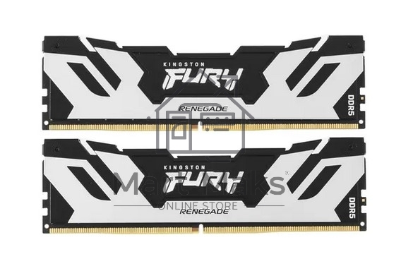 Оперативная память Kingston Fury Renegade Silver, DDR5, 96GB (2x48GB), 6000MHz, CL32, DIMM, с радиаторами, серебристый/черный