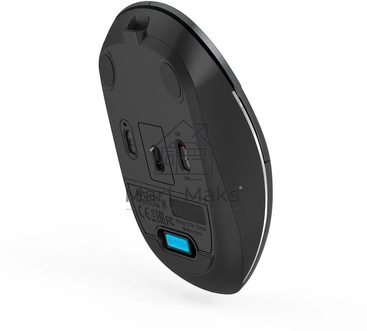 Мышь беспроводная A4Tech Fstyler FB26CS Air2 серый/черный, 2000 dpi, радиоканал, Bluetooth, USB, кнопки - 4