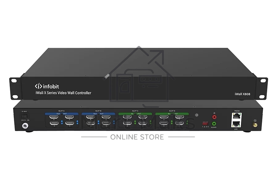 Контроллер видеостены Infobit iWall X808 разрешение 1080Р, 8х8 HDMI