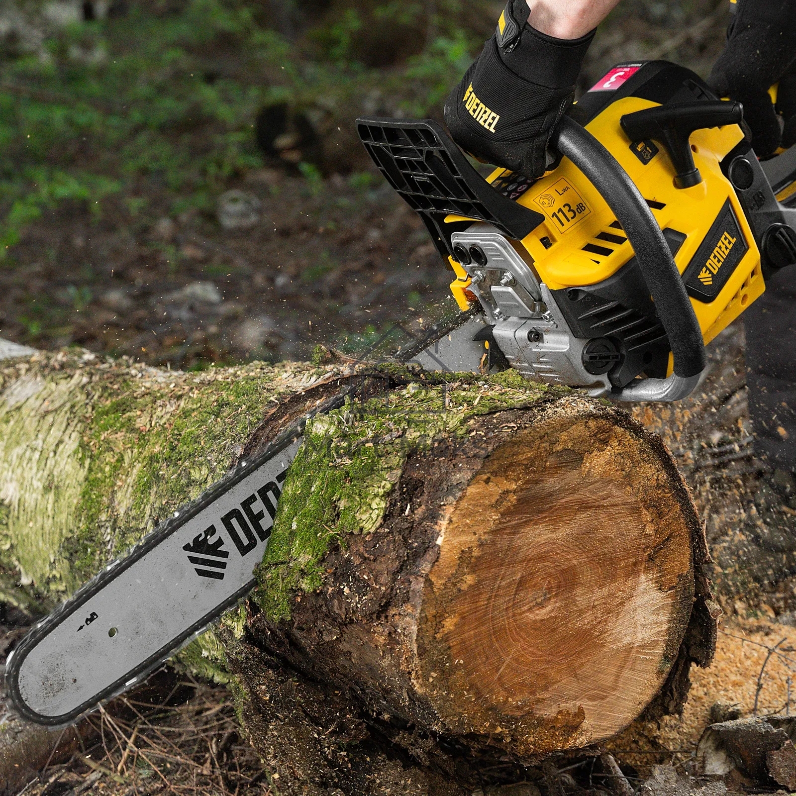 Пила цепная бензиновая Denzel DS-5820, шина 50 см, 58см3, 3,6 л.с., шаг 0,325, паз 1,5 мм, 76 зв