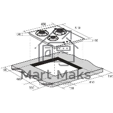 Варочная панель газ ZUGEL ZGH452W, белая