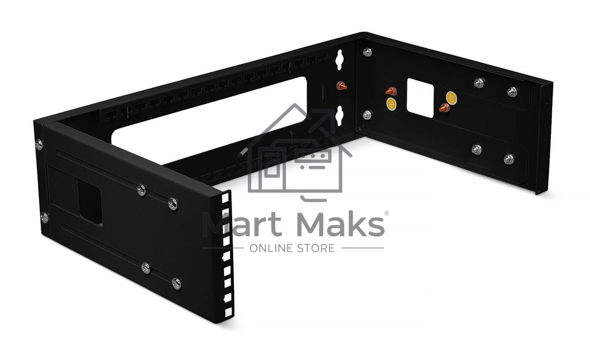 Кронштейн телекоммуникационный Cabeus NC-3U-BK настен. регул.глуб. 3U 19