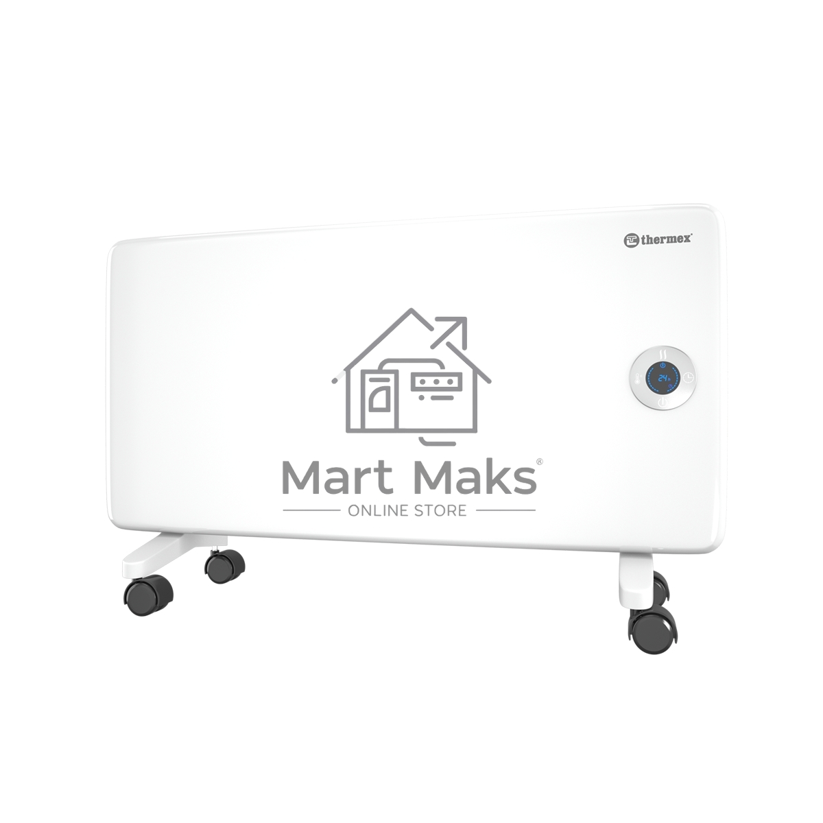 Конвектор Thermex Frame 1500E белый, 1500 Вт, 20 м2, термостат, дисплей