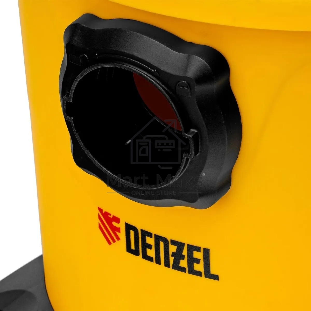 Строительный пылесос Denzel RVC20 желтый, 1400 Вт, уборка сухая/сбор воды/выдув, пылесборник мешок/контейнер, 20 л