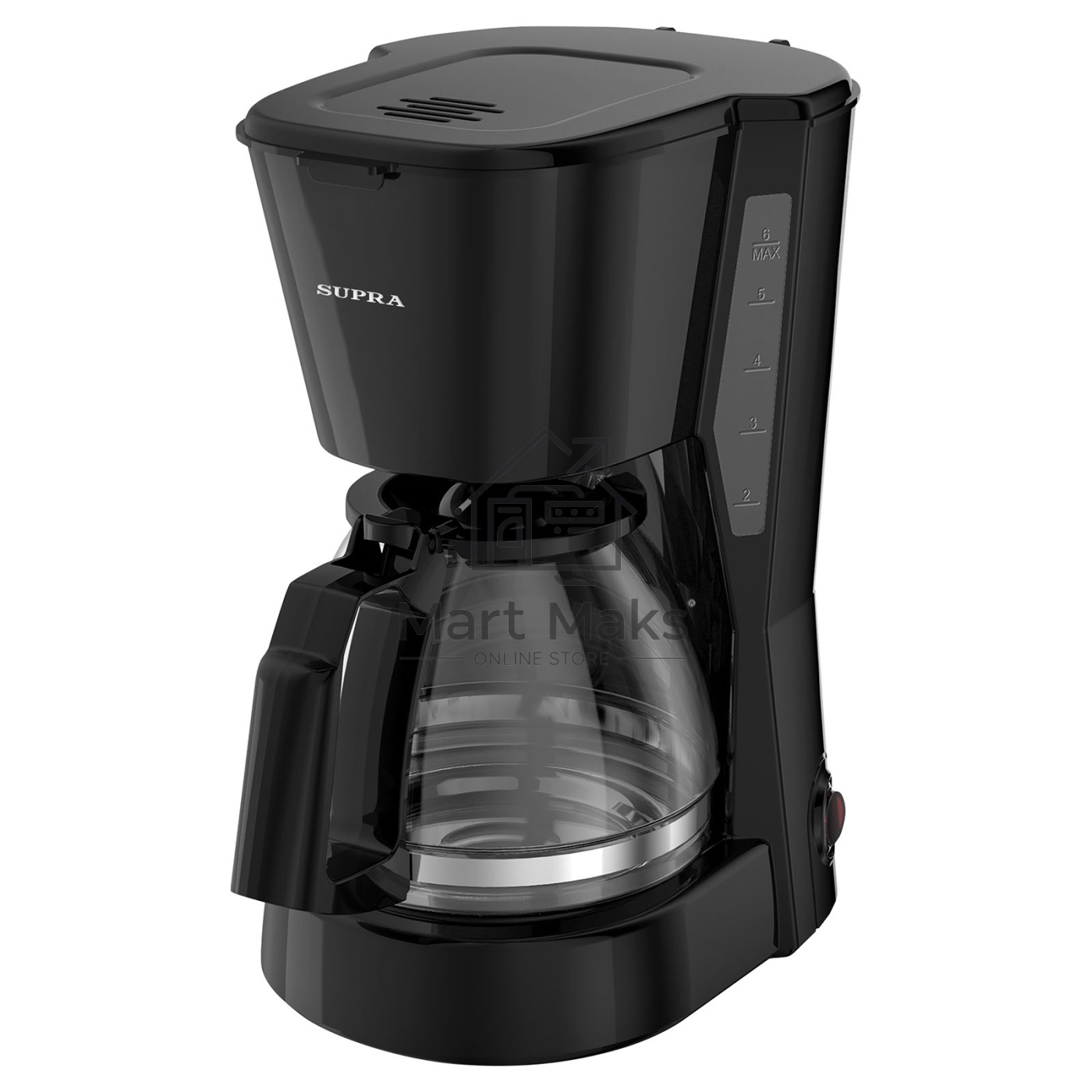 Кофеварка капельная SUPRA CMS-0605 черный, исп. кофе - молотый, 0.75 л, 600 Вт
