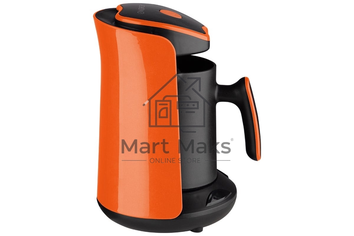 Электрическая турка Energy EN-251T стекло,0,3л, 600Вт черный/оранж. автоотключение 107707