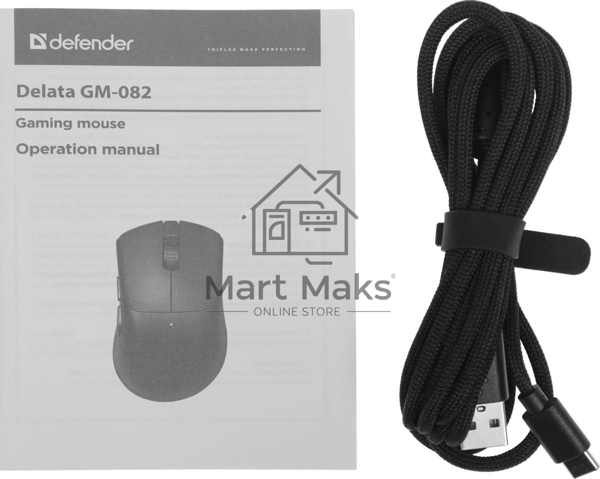 Мышь беспроводная Defender Delata GM-082 черный, 12000 dpi, радиоканал, Bluetooth, USB, кнопки - 6