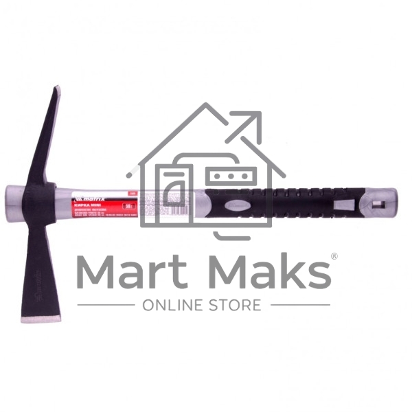 Кирка Matrix 21826 mini двухплоскостная 500 г, фибергласовая обрезиненная рукоятка, 385 мм
