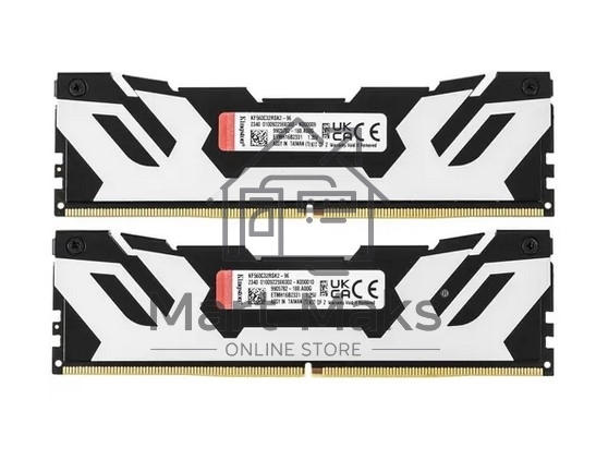 Оперативная память Kingston Fury Renegade Silver, DDR5, 96GB (2x48GB), 6000MHz, CL32, DIMM, с радиаторами, серебристый/черный