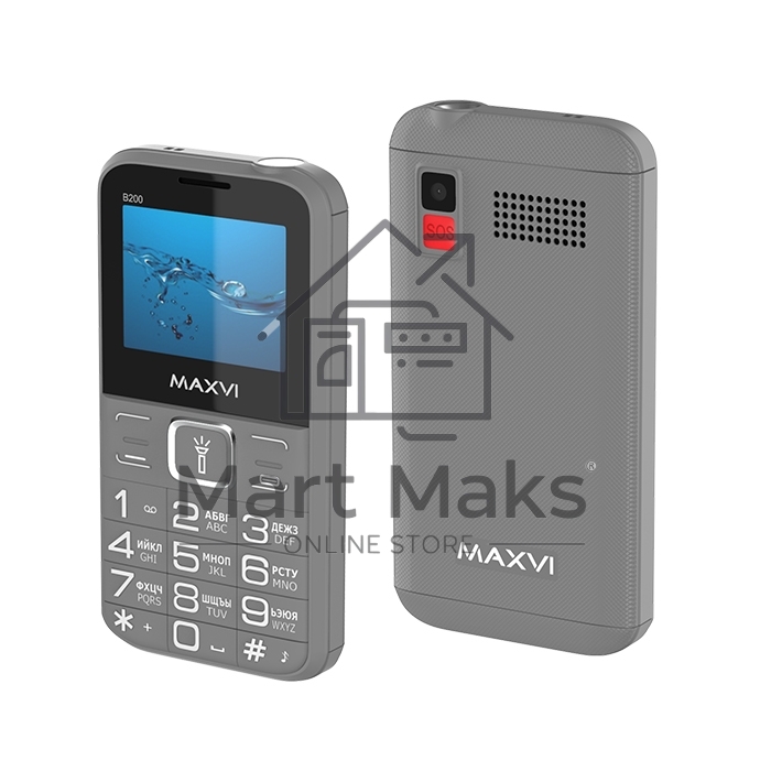 Мобильный телефон Maxvi B200 серый