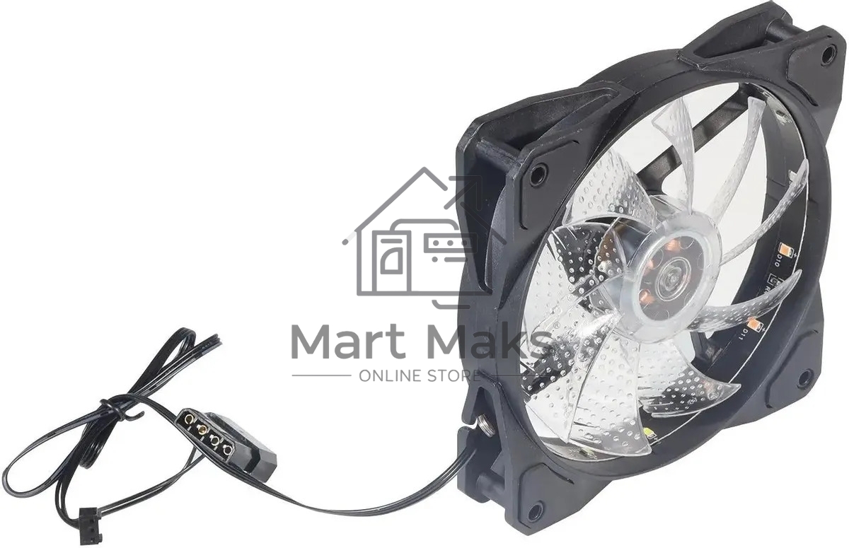 Вентилятор для корпуса Оклик OG-CF120RGB2-BK RGB 120х120x25 черный 3-pin 4-pin (Molex) 23дБ Ret