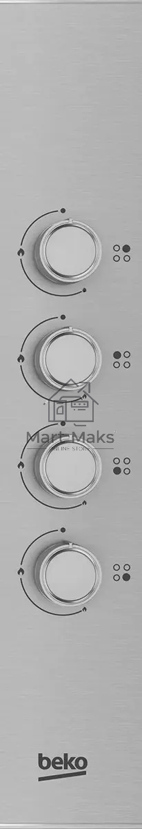 Встраиваемая газовая варочная поверхность Beko HIGG 641C3 SX, Нержавеющая сталь