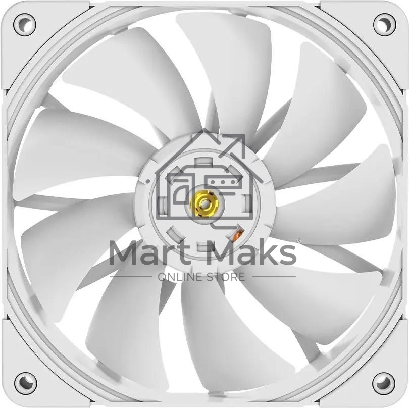 Вентилятор для корпуса PCCooler P120 PRO белый, 120 мм, 1850 об/мин, 33.8 дБ, 4 pin