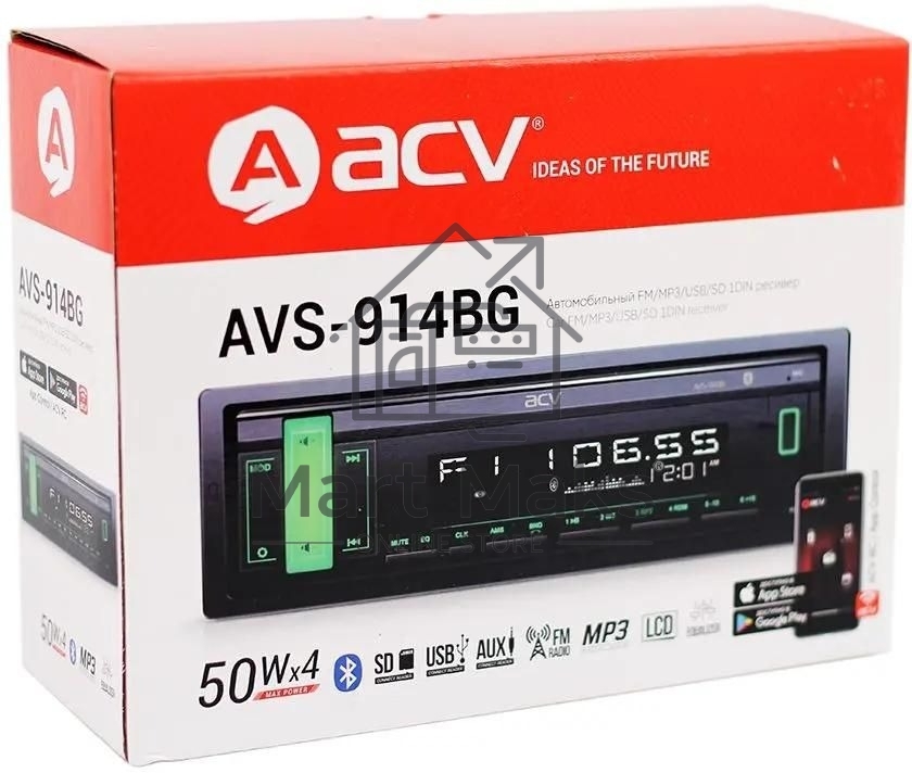Автомагнитола ACV AVS-914BG 1DIN 4x50Вт