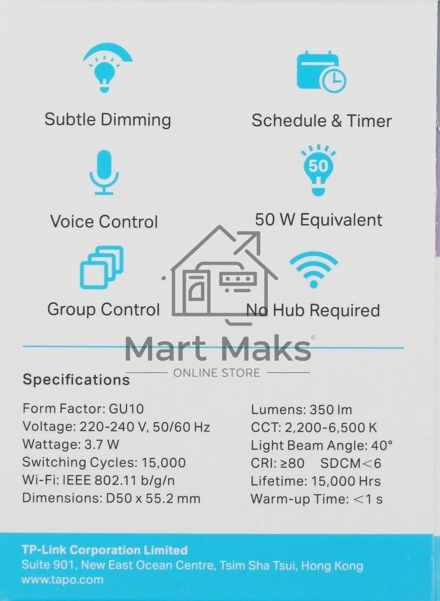 Умная многоцветная Wi-Fi спот-лампа TP-Link Tapo L630