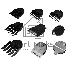 Триммер Vitek VT-2548 BK сеть/аккумулятор. Встроенная аккумуляторная батарея NiMh 2x1,2V AAA 800 mAh. Время зарядки от сети 8ч. Время автономной работы 45мин. Влажная очистка. Детальный триммер. Индикатор зарядки. Число установок длины 8. Максимальная длина стрижки 12мм. Минимальная длина стрижки 0,4. Способ регулировки длины регулировкой длины лезвий/сменой насадок. Материал лезвий высокачественная сталь. Число насадок 5. Стрижка бороды. Триммер для носа/ушей. Насадка для бритья. Аксессуары: Щеточка, смазочное масло.