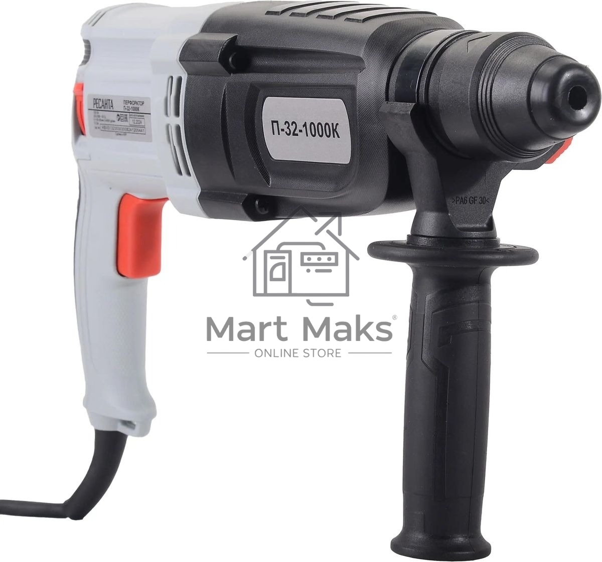 Перфоратор Ресанта П-32-1000К SDS-plus уд.:5.2Дж 1000Вт (кейс в комплекте)