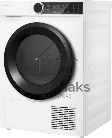 Сушильная машина Weissgauff WD 5948 Heat Pump белый, 8 кг, сушка - тепловой насос, программ - 15, 59.5 x 84.5 x 60 см